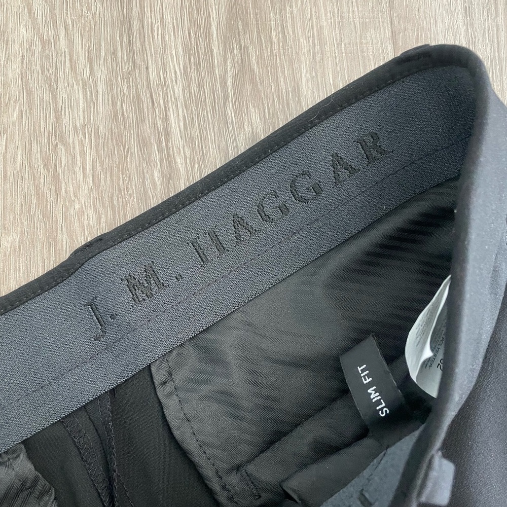 J.M. Haggar Black Slim Fit Pants